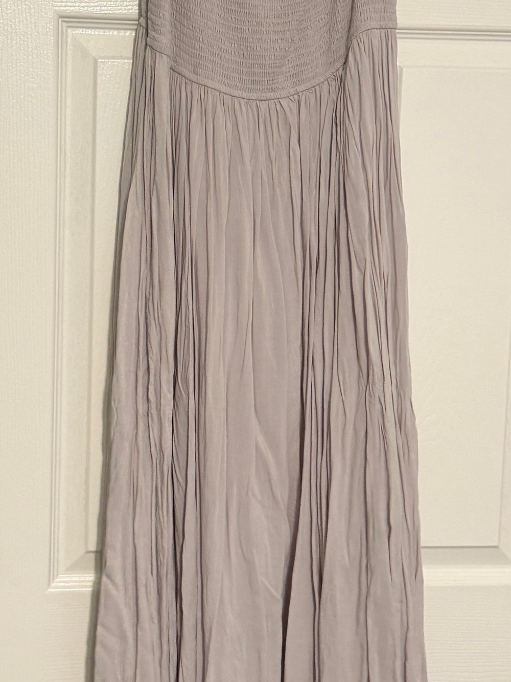 Women's grey Maxi Skirt - Lightweight Pleated Style
